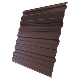 Фото Профнастил С10 Профнастил Grand Line C10 Pe 0.5 мм RAL 8017 двухсторонний